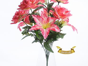 Букет роза + лилия